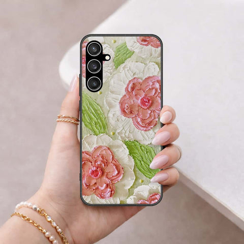 Samsung Galaxy S23 FE Cover - Floral Series 4 - HQ Ultra Shine Premium Infinity Glass Soft Silicon Borders Case