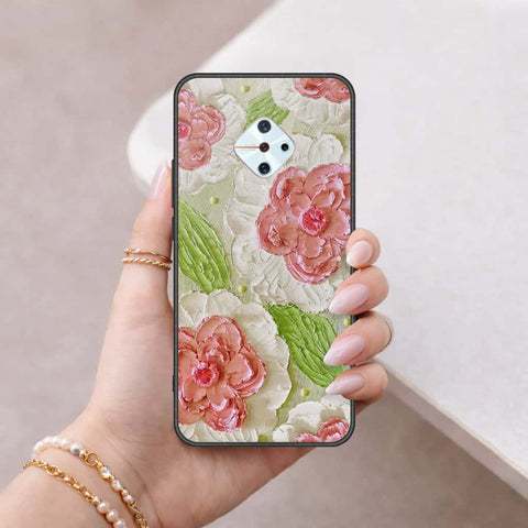 Vivo Y9s Cover - Floral Series 4 - HQ Ultra Shine Premium Infinity Glass Soft Silicon Borders Case
