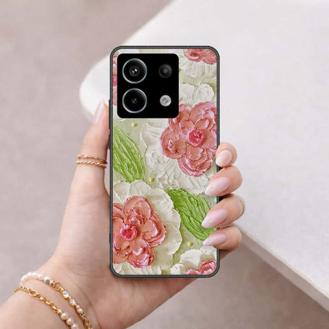 Xiaomi Redmi Note 13 Pro 4G Cover - Floral Series 4 - HQ Ultra Shine Premium Infinity Glass Soft Silicon Borders Case