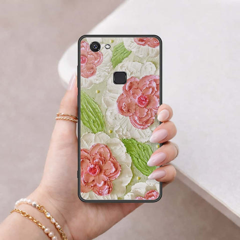 Vivo V7 Cover - Floral Series 4 - HQ Ultra Shine Premium Infinity Glass Soft Silicon Borders Case