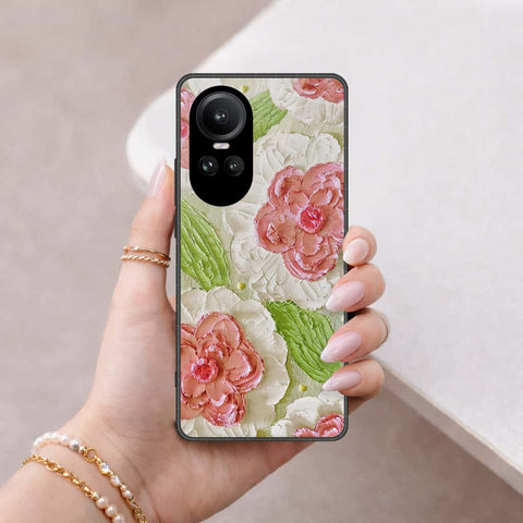 Oppo Reno 10 Pro Cover - Floral Series 4 - HQ Ultra Shine Premium Infinity Glass Soft Silicon Borders Case
