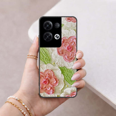 Oppo Reno 8 Pro Plus Cover - Floral Series 4 - HQ Ultra Shine Premium Infinity Glass Soft Silicon Borders Case