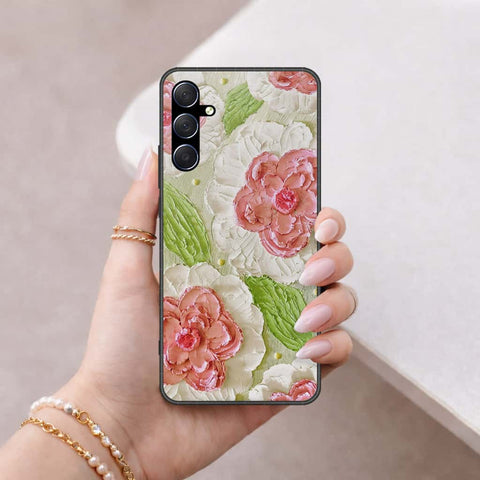 Samsung Galaxy M34 5G Cover - Floral Series 4 - HQ Ultra Shine Premium Infinity Glass Soft Silicon Borders Case