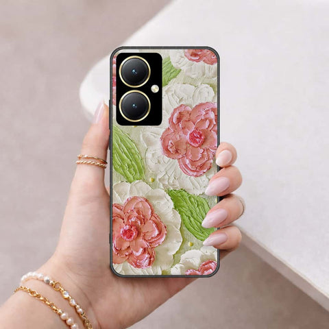 Vivo Y27 Cover - Floral Series 4 - HQ Ultra Shine Premium Infinity Glass Soft Silicon Borders Case