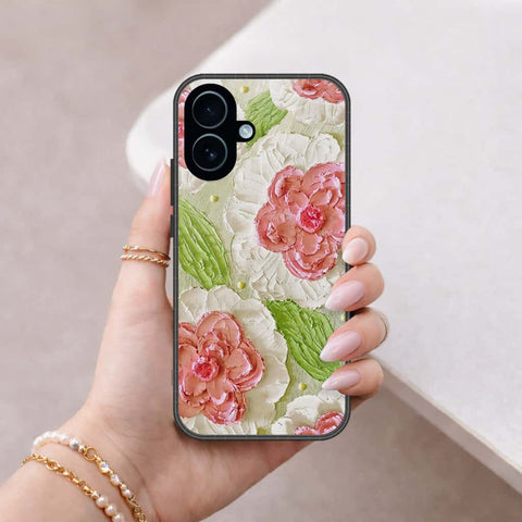 iPhone 17 - Floral Series 4 - HQ Ultra Shine Premium Infinity Glass Soft Silicon Borders Case