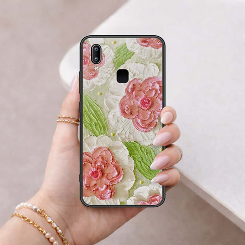 Vivo Y91 Cover - Floral Series 4 - HQ Ultra Shine Premium Infinity Glass Soft Silicon Borders Case