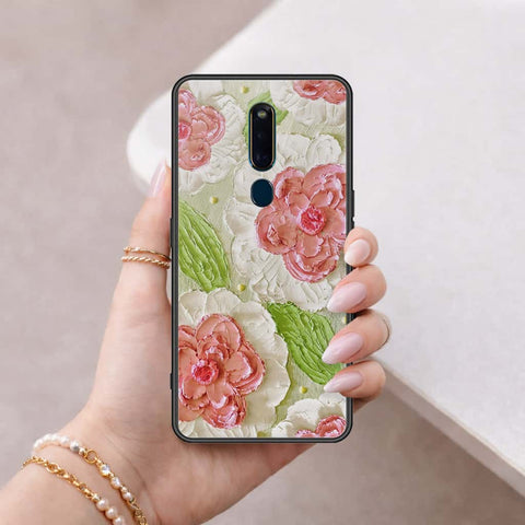 Oppo R19 Cover - Floral Series 4 - HQ Ultra Shine Premium Infinity Glass Soft Silicon Borders Case