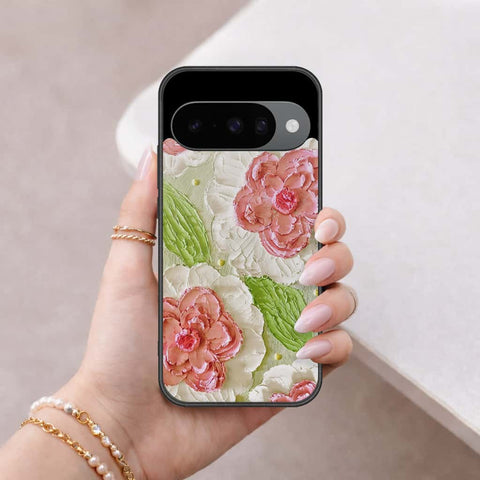 Google Pixel 10 Cover - Floral Series 4 - HQ Ultra Shine Premium Infinity Glass Soft Silicon Borders Case
