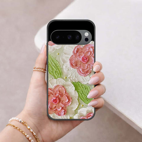 Google Pixel 10 Pro Cover - Floral Series 4 - HQ Ultra Shine Premium Infinity Glass Soft Silicon Borders Case
