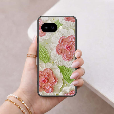 Google Pixel 9a Cover - Floral Series 4 - HQ Ultra Shine Premium Infinity Glass Soft Silicon Borders Case