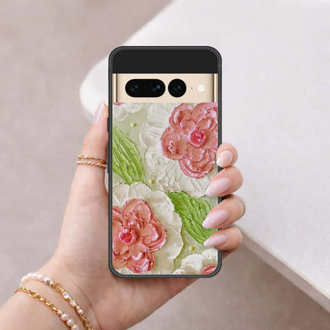 Google Pixel 7 Pro Cover - Floral Series 4 - HQ Ultra Shine Premium Infinity Glass Soft Silicon Borders Case