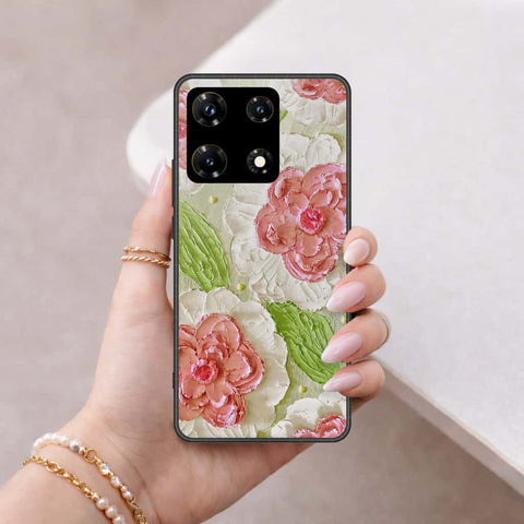 Infinix Note 30 VIP Cover - Floral Series 4 - HQ Ultra Shine Premium Infinity Glass Soft Silicon Borders Case