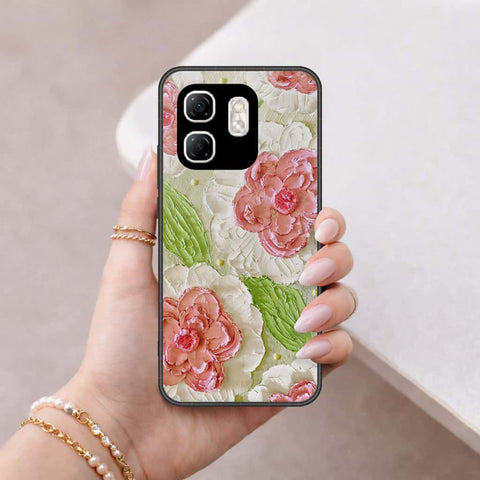 Infinix Hot 50i Cover - Floral Series 4 - HQ Ultra Shine Premium Infinity Glass Soft Silicon Borders Case