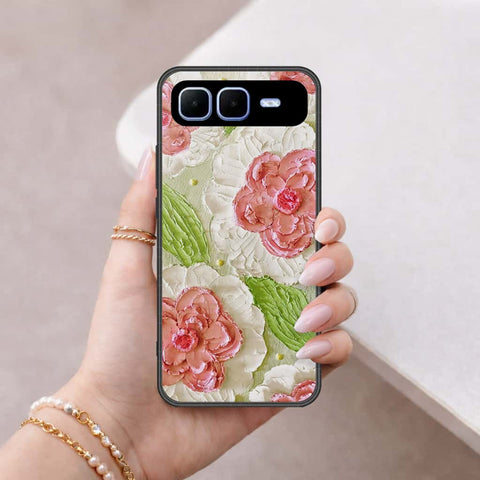 Infinix Smart 10 Plus Cover - Floral Series 4 - HQ Ultra Shine Premium Infinity Glass Soft Silicon Borders Case