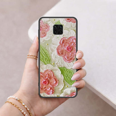 Xiaomi Redmi Note 9S Cover - Floral Series 4 - HQ Ultra Shine Premium Infinity Glass Soft Silicon Borders Case