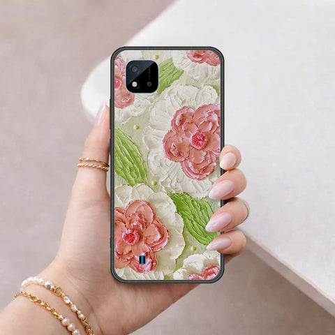 Realme C20A Cover - Floral Series 4 - HQ Ultra Shine Premium Infinity Glass Soft Silicon Borders Case