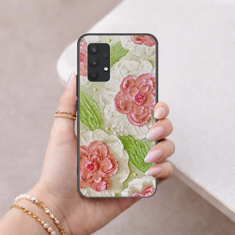 Samsung Galaxy A32 Cover - Floral Series 4 - HQ Ultra Shine Premium Infinity Glass Soft Silicon Borders Case