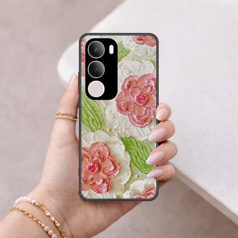 Vivo Y19 5G Cover - Floral Series 4 - HQ Ultra Shine Premium Infinity Glass Soft Silicon Borders Case