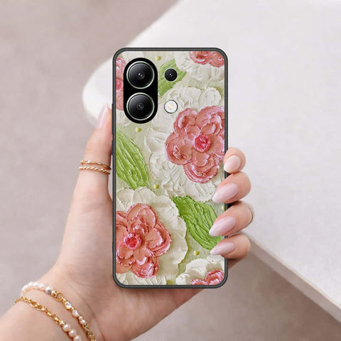 Xiaomi Redmi Note 13 Cover - Floral Series 4 - HQ Ultra Shine Premium Infinity Glass Soft Silicon Borders Case