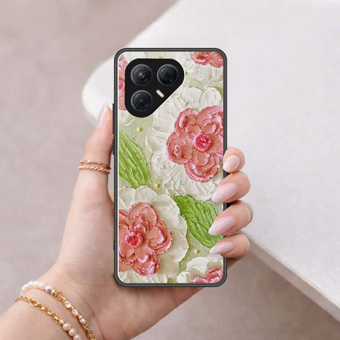 Tecno Pova 7 4G Cover - Floral Series 4 - HQ Ultra Shine Premium Infinity Glass Soft Silicon Borders Case