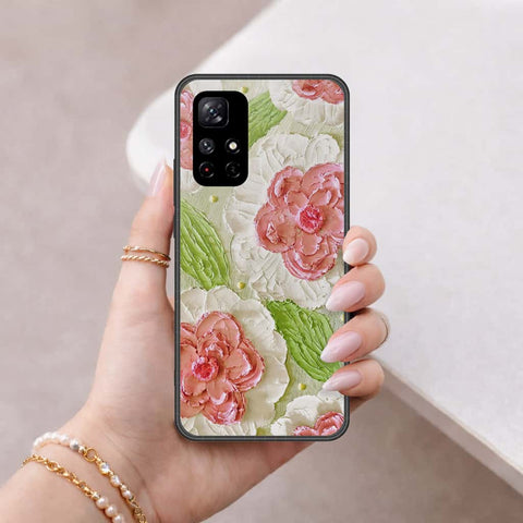 Xiaomi Redmi Note 11S 5G Cover - Floral Series 4 - HQ Ultra Shine Premium Infinity Glass Soft Silicon Borders Case