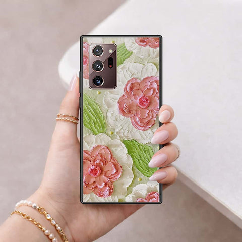 Samsung Galaxy Note 20 Ultra Cover - Floral Series 4 - HQ Ultra Shine Premium Infinity Glass Soft Silicon Borders Case