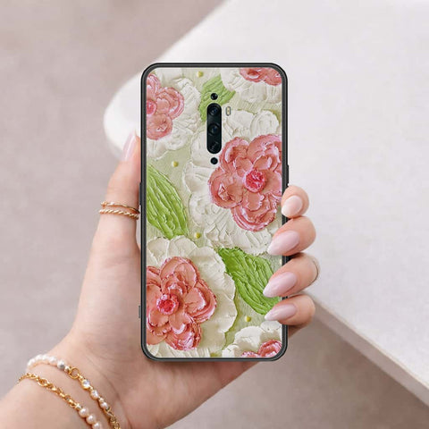 Oppo Reno 2F Cover - Floral Series 4 - HQ Ultra Shine Premium Infinity Glass Soft Silicon Borders Case
