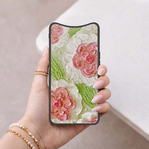 Oppo Find X Cover - Floral Series 4 - HQ Ultra Shine Premium Infinity Glass Soft Silicon Borders Case