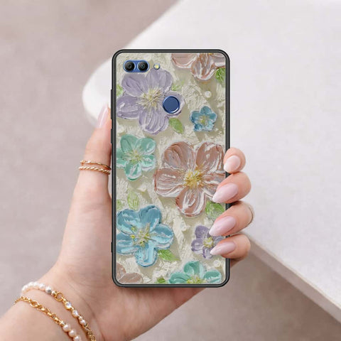 Huawei Enjoy 8 Plus Cover - Floral Series 4 - HQ Ultra Shine Premium Infinity Glass Soft Silicon Borders Case