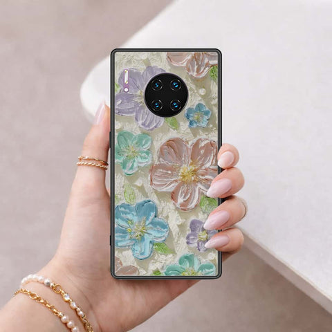 Huawei Mate 30 Pro Cover - Floral Series 4 - HQ Ultra Shine Premium Infinity Glass Soft Silicon Borders Case