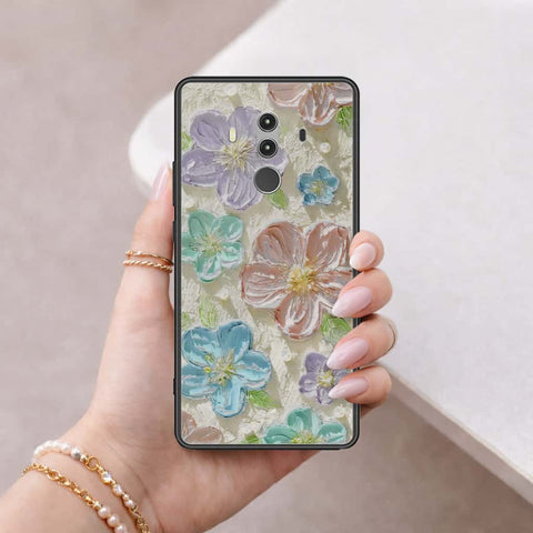 Huawei Mate 10 Pro Cover - Floral Series 4 - HQ Ultra Shine Premium Infinity Glass Soft Silicon Borders Case
