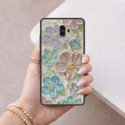 Huawei Mate 9 Cover - Floral Series 4 - HQ Ultra Shine Premium Infinity Glass Soft Silicon Borders Case