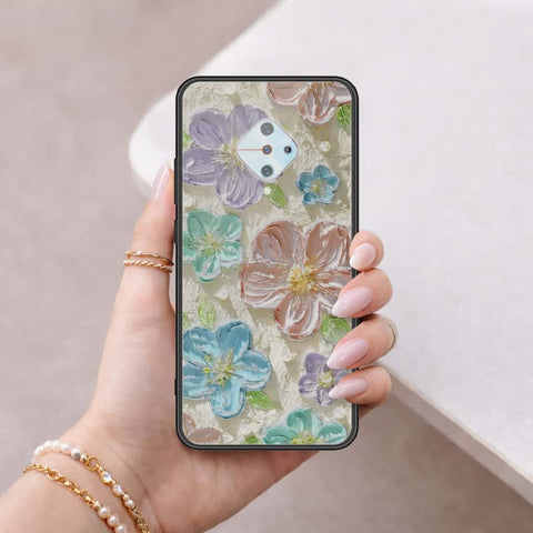 Vivo S1 Pro Cover - Floral Series 4 - HQ Ultra Shine Premium Infinity Glass Soft Silicon Borders Case