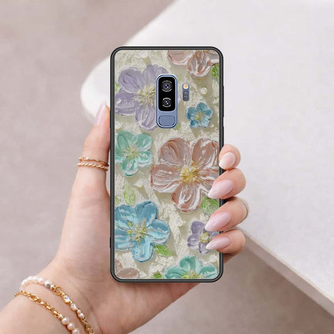 Samsung Galaxy S9 Plus Cover - Floral Series 4 - HQ Ultra Shine Premium Infinity Glass Soft Silicon Borders Case