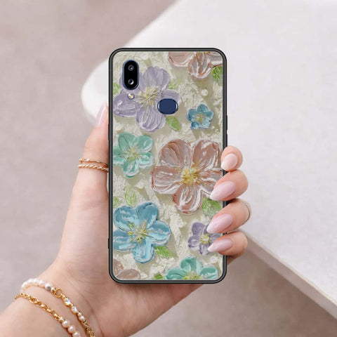 Samsung Galaxy A10s Cover - Floral Series 4 - HQ Ultra Shine Premium Infinity Glass Soft Silicon Borders Case