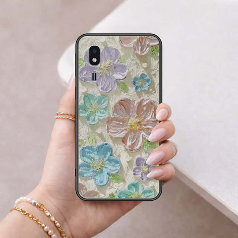 Samsung Galaxy A2 Core Cover - Floral Series 4 - HQ Ultra Shine Premium Infinity Glass Soft Silicon Borders Case