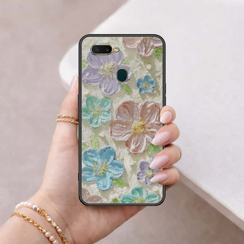 Oppo A12s Cover - Floral Series 4 - HQ Ultra Shine Premium Infinity Glass Soft Silicon Borders Case