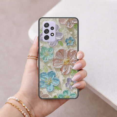 Samsung Galaxy A72 Cover - Floral Series 4 - HQ Ultra Shine Premium Infinity Glass Soft Silicon Borders Case