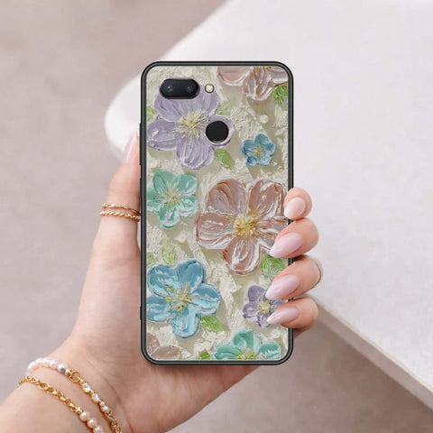 Xiaomi Mi 8 Lite Cover - Floral Series 4 - HQ Ultra Shine Premium Infinity Glass Soft Silicon Borders Case