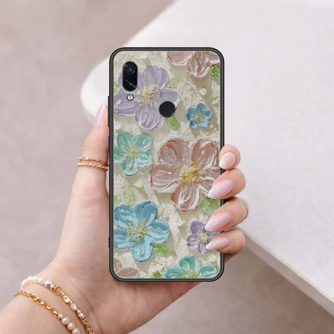 Xiaomi Redmi Note 7 Pro Cover - Floral Series 4 - HQ Ultra Shine Premium Infinity Glass Soft Silicon Borders Case