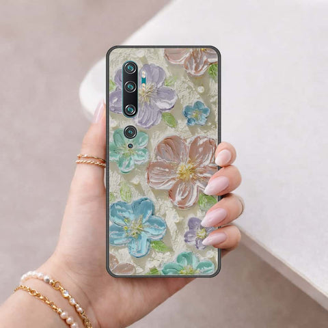 Xiaomi Mi CC9 Pro Cover - Floral Series 4 - HQ Ultra Shine Premium Infinity Glass Soft Silicon Borders Case