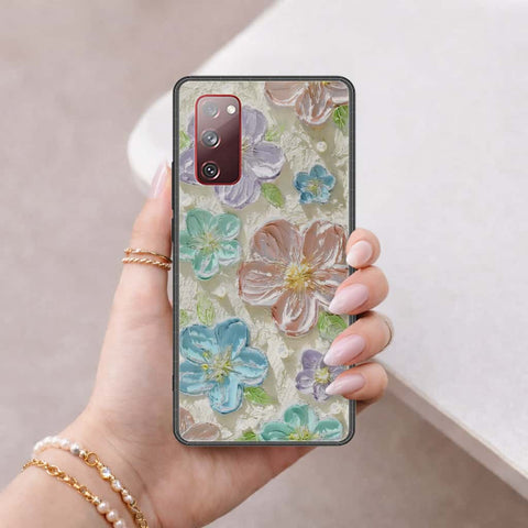 Samsung Galaxy S20 FE Cover - Floral Series 4 - HQ Ultra Shine Premium Infinity Glass Soft Silicon Borders Case