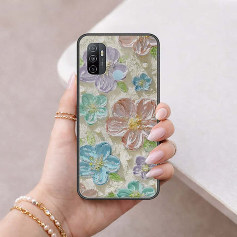 Oppo A53s Cover - Floral Series 4 - HQ Ultra Shine Premium Infinity Glass Soft Silicon Borders Case
