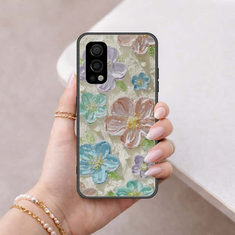 OnePlus Nord 2 Cover - Floral Series 4 - HQ Ultra Shine Premium Infinity Glass Soft Silicon Borders Case