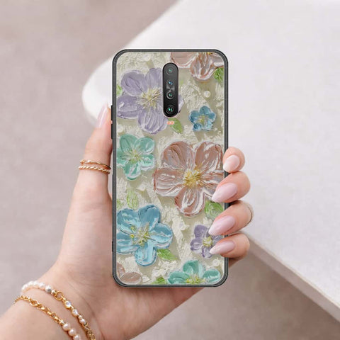 Xiaomi Redmi K30 Cover - Floral Series 4 - HQ Ultra Shine Premium Infinity Glass Soft Silicon Borders Case