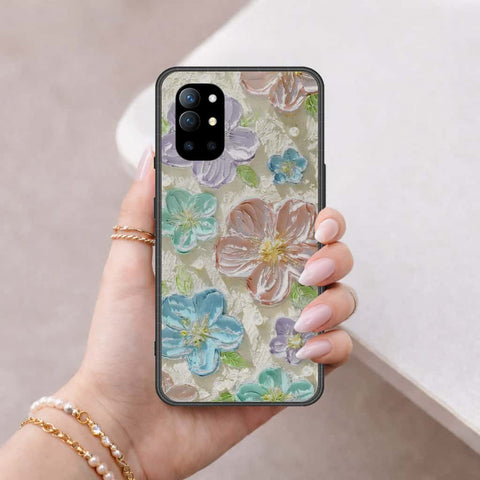 OnePlus 9R Cover - Floral Series 4 - HQ Ultra Shine Premium Infinity Glass Soft Silicon Borders Case