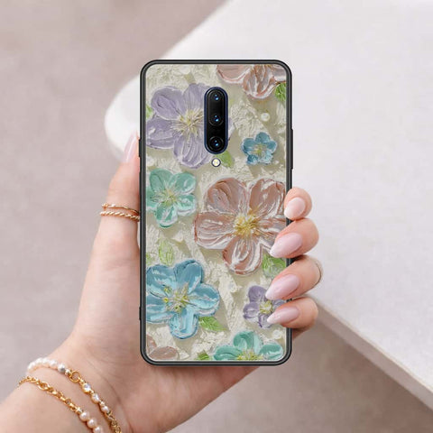 OnePlus 7 Pro Cover - Floral Series 4 - HQ Ultra Shine Premium Infinity Glass Soft Silicon Borders Case