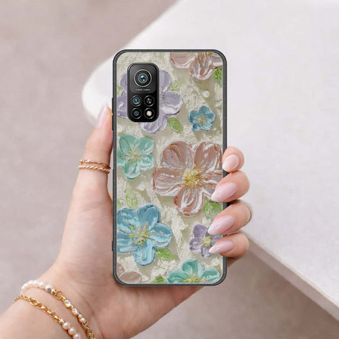 Xiaomi Mi 10T Cover - Floral Series 4 - HQ Ultra Shine Premium Infinity Glass Soft Silicon Borders Case