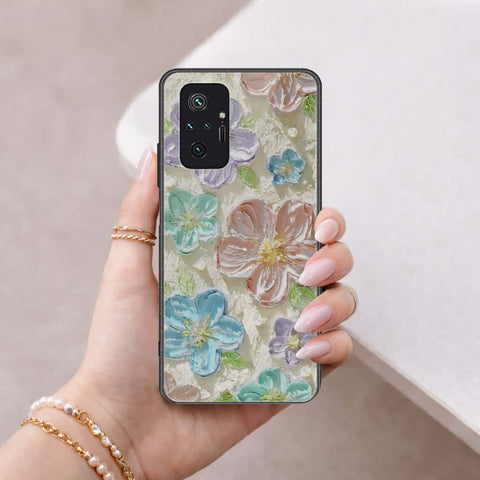 Xiaomi Redmi Note 10 Pro Max Cover - Floral Series 4 - HQ Ultra Shine Premium Infinity Glass Soft Silicon Borders Case
