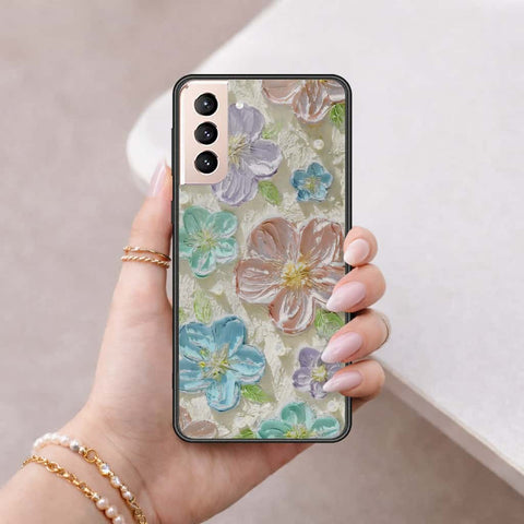 Samsung Galaxy S22 5G Cover - Floral Series 4 - HQ Ultra Shine Premium Infinity Glass Soft Silicon Borders Case